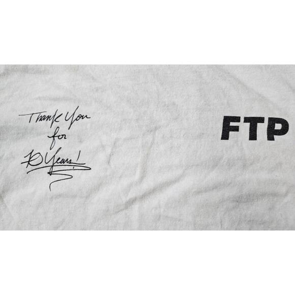 FTP White "Thank You For 10 Years" Graphic Short Sleeve T-Shirt Unisex Size M - Picture 6 of 9